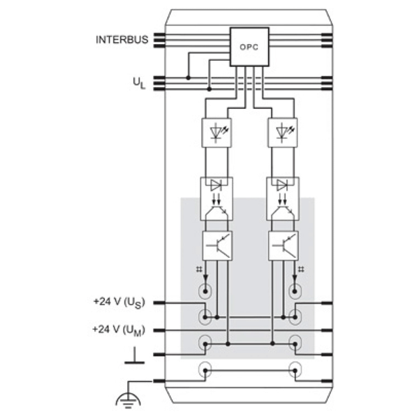 Module 8 sorties Transistor 24V DC - IB IL 24 DO 8-PAC