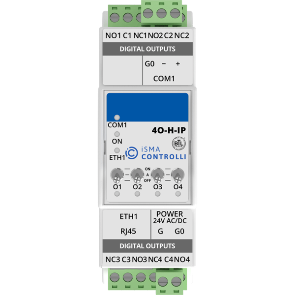 Module sorties digitales Modbus IP ou BACnet IP - iSMA-B-4O-H-IP