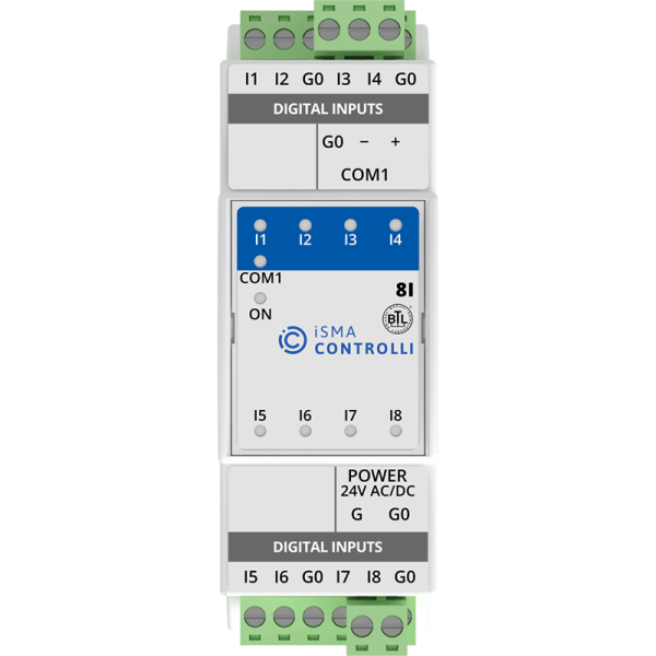 Module entrées digitales Modbus RS485 ou BACnet MSTP - iSMA-B-8I