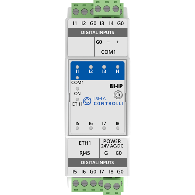 Module Entrées Digitales, Modbus IP Ou BACnet IP - ISMA-B-8I-IP | BTIB