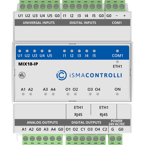 Modules 18 entrées-sorties RS485/MSTP ou RS485/IP