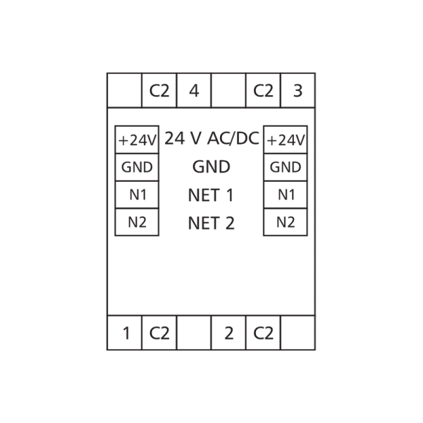 Modules entrées-sorties 4DI - LonWorks® FTT10 - LF-DI4