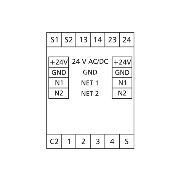 Modules entrées-sorties 4DI & 2+2DO - LonWorks® FTT10 - LF-DM4/4