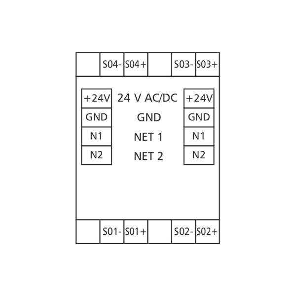 Module entrées-sorties 4DI - LonWorks® FTT10 - LF-SI4