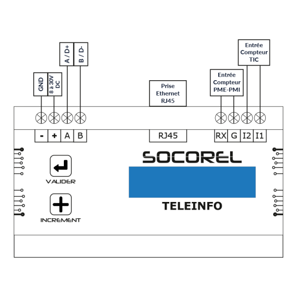 Module Télé-Info Passerelle TIC Modbus de Socorel