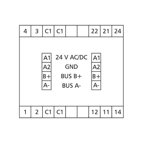 Module entrées-sorties 4DI - Modbus RS485 - MR-DIO4/2