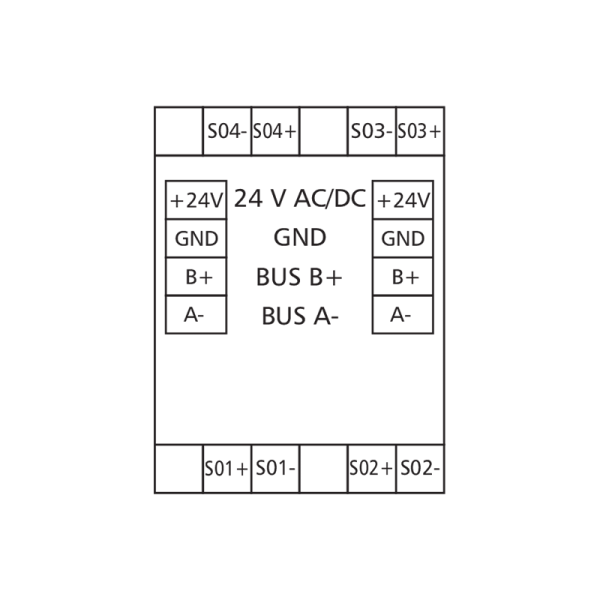 Module entrées-sorties 4DI - Modbus RS485 - MR-SI4