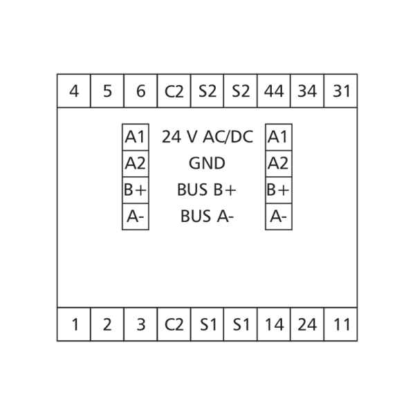 Module entrées-sorties 6DI & 2+2DO - Modbus RS485 - MR-TP