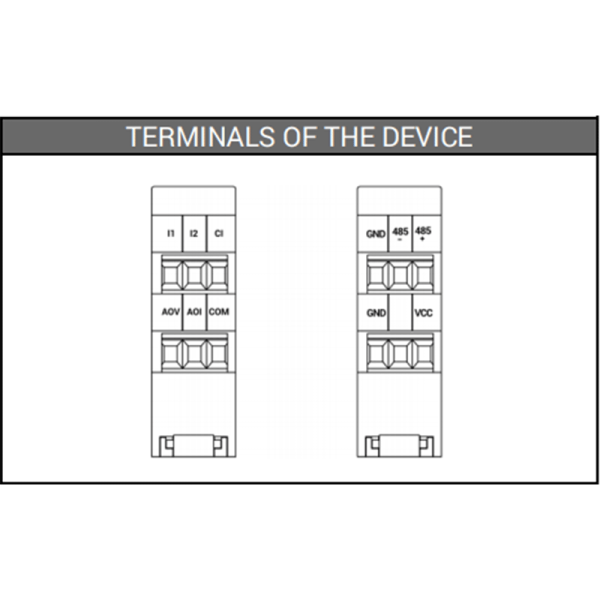 Modules entrées-sorties analogiques et digitales Modbus RS485 - SFAR-1M-2DI1AO