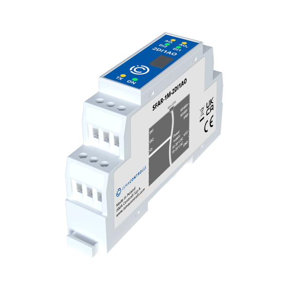 Modules entrées-sorties analogiques et digitales Modbus RS485 - SFAR-1M-2DI1AO