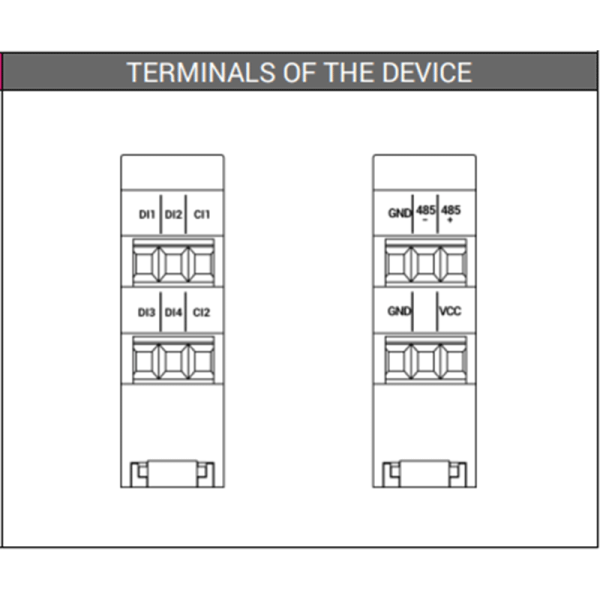 Modules entrées digitales Modbus RS485 - SFAR-1M-4DI-M