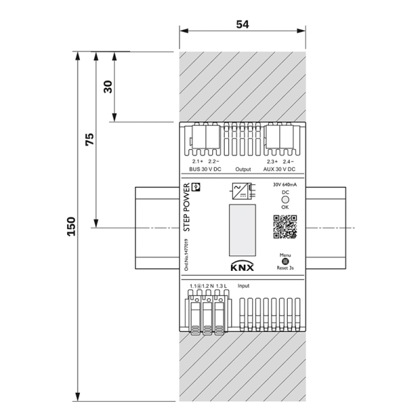 Alimentation en tension de bus - STEP3-PS/1AC/KNX/640/LPT