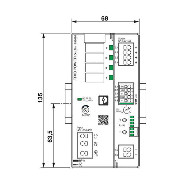 Alimentation à découpage primaire - TRIO3-PS/1AC/24DC/10/4C/IOL